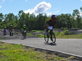 Despite some parts of the track being "soft", courtesy of Saturday rain, lots of riders took part in the Cornwall BMX Club's latest race on Sunday August 30, 2020 in Cornwall, Ont. Francis Racine/Cornwall Standard-Freeholder/Postmedia Network
