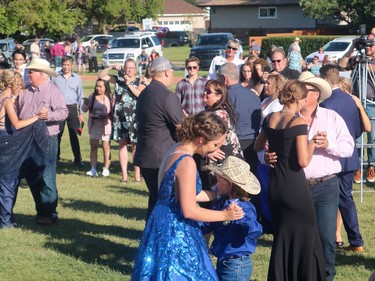 The parent dances went on as usual, in a more open-air setting during the 2020 J.C. Charyk graduation ceremonies on Aug. 15. Misty Hart photo