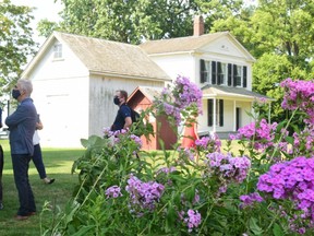 The flower, vegetable and herb garden and orchard at the John R. Park Homestead is maintained by volunteers. The main residence at the historic site was built in 1842 and maintains many of its original features, including an open fireplace used for cooking.