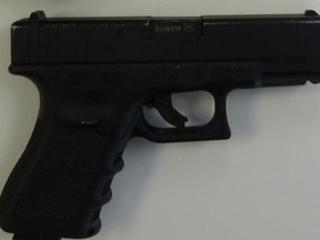 An imitation firearm seized by Owen Sound police.