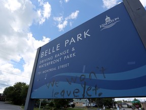 Belle Park campers, who lived in the parking lot of the park for much of the spring and summer, were given a July 31 deadline to find alternative housing, and activists said they will block any attempt at forced eviction for the encampment's handful of remaining residents.