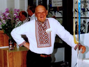 Mitch Andriesky in an undated photo at the Lviv, Ukraine pavilion at Folklore in Kingston. (Supplied Photo)