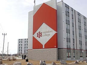 The Canadore College residence pictured in March. Nugget File Photo