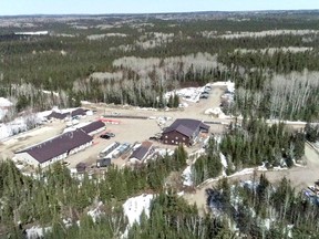 Aerial view of the Cote Gold open pit mine site near Gogama. Suppplied