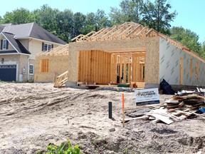 Residential development in Callander has been affected by concerns over the lagoon system in the community. This home under construction is on Osprey Crescent.
PJ Wilson/The Nugget