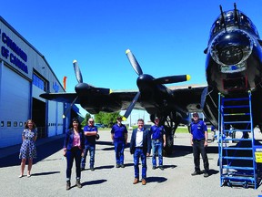 Leela Aheer, minister of culture, multiculturalism and status of women, recently visited the Bomber Command Museum of Canada. She's pictured in front, second from left, in this photo. To the left is Jennifer Handley, Nanton's mayor, and to the right is Roger Reid, MLA for Livingstone-Macleod. In the back, from left, are museum directors Ian McCaughtrie and Derek Squire, and Lancaster crew members Brian Taylor and Greg Morrison.