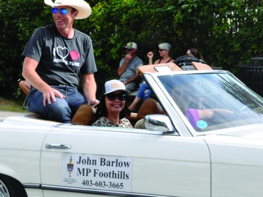 Foothills MP John Barlow was in this year's Round-Up Days parade Aug. 3.