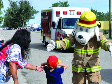 Sparky the Fire Dog made an appearance during the Round-Up Days parade Aug. 3.