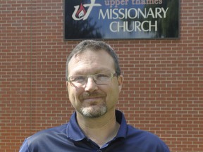 Rev. Ralph Van Oostveen, the founding pastor of Upper Thames Missionary Church in Mitchell, is leaving after 18 years for a new congregation in Lindsay. His final service is Sept. 6. ANDY BADER/MITCHELL ADVOCATE