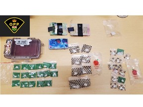 Ontario Provincial Police seized drugs, explosives and proceeds of crime after executing a search warrant at a Pembroke apartment Aug. 5.