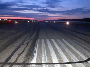 The runway at the Pembroke and Area Airport is pictured at sunset. Submitted photo