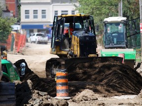 Reconstruction of Wingfield Street continues on Friday August 7, 2020 in Petrolia, Ont. Terry Bridge/Sarnia Observer/Postmedia Network