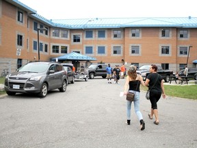 Students move into residence at Sault College's Ray Lawson Hall in September 2015. BRIAN KELLY