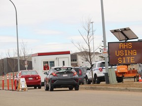 A testing site in Alberta for COVID-19. I recently went and got a test and want people to know it is NOT a scary process.