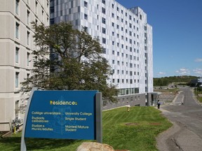 A students' residence at Laurentian University in Sudbury, Ont. on Thursday August 6, 2020.