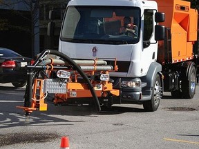 All-in-one spray patcher is one method of repairing potholes. Transportation Association