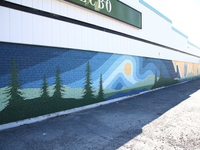 The first mural for Up Here 2020 has been completed. The mural, located at the Garson Mall, was created by Johanna Westby and it is entitled Until We Meet Again.