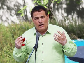 Nickel Belt MP Marc Serre makes a point in this file photo.