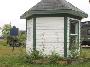 One of the areas in the community highlighted in Mary Kirkbride's letter to council was the overgrown weeds at the town's first well. Times-Post photo by Debbie Morin.TP.jpg