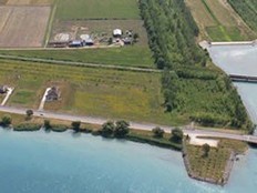 An aerial photograph of the Darcy McKeough Floodway
