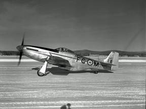Flying Officer Barry Allen Newman was killed during a mechanical failure in his P-51D Mustang No. 9555 on June 10, 1952. The Canadian Harvard Aircraft Association --  based in Tillsonburg -- began the physical search for his plane and remains last week near Picton, off Point Traverse on the eastern side of Lake Ontario. Submitted photo