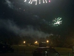 Ending summer with a bang
COVID-19 may have curtailed the Millet Rec. and Ag. Society's plans for its annual Harvest Fair weekend, but the community sent the summer of 2020 out with a bang Saturday. Instead of the traditional parade and family activities at the Millet Agriplex, the Society hosted a drive-in movie in the Agriplex Parking lot followed by a colourful fireworks display.