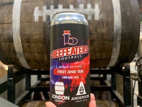 London Brewing and Anderson Craft Ales have teamed up to release Beefeaters First and Ten, a cream ale honouring London's junior football team. (Supplied)