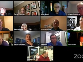 North Bay council meets for a virtual meeting, Tuesday evening. Screenshot
