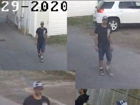 Woodstock police are looking for a suspect, pictured, after a suspicious fire on Saturday night. (Courtesy Woodstock Police Service)