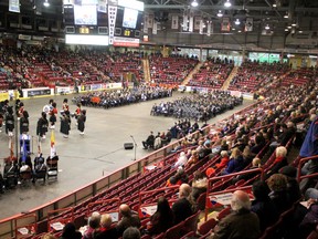 Remembrance Day at Essar Centre in Sault Ste. Marie, Ont., on Saturday, Nov. 11, 2017. A man was shot in the former rectory. (BRIAN KELLY/THE SAULT STAR/POSTMEDIA NETWORK)