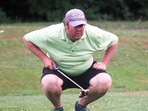 PETER RUICCI/Sault Star

Ryan Bastien looks over a putt