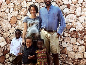 Wallace and her family. The Devon native is fighting to return to Canada and cannot bring two of her adopted children from Haiti because of COVID-19 restrictions.