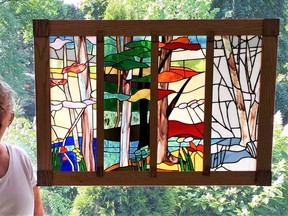 Woodstock artist Barbara Fenning Lowik is the winner of the People’s Choice Award for the Woodstock Art Gallery’s annual juried exhibition. Her stained glass artwork, The Canadian Seasons, was selected after more than 4,000 votes were cast in an online poll. (Courtesy of the Woodstock Art Gallery)