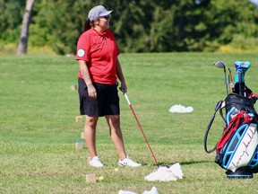The Canadian Long Drive Championships took place at Stark's Golf Course in Port Rowan over the Labour Day long weekend. Irene Crowchild of Tsuut'ina Nation, Alberta, was the women's champion with a 286-yard drive. (ASHLEY TAYLOR)