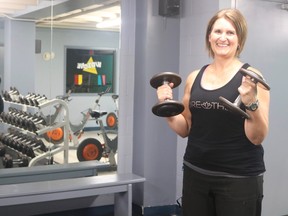 Marcy Michener, owner of Simcoe Health and Fitness Centre, is preparing to open her gym back up to the public on September 28. (ASHLEY TAYLOR)