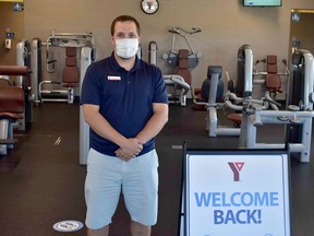 Central Huron YMCA manager Travis Watson stands in the recently reopened YMCA in Clinton. Daniel Caudle