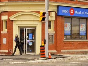 The Langton branch of Bank of Montreal closed in August. BMO’s branch in downtown Delhi, above, will close on Sept. 11. File photo/Postmedia Network