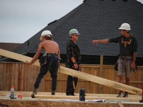 A new home goes up on Gianluca Avenue in Sarnia. The local real estate market remained strong in August, with a total sales volume of $86.7 million.