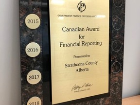 Strathcona County won its fifth consecutive Canadian Award for Financial Reporting for the 2018 annual report titled: People Power: Cultivation – Enrichment – Resilience. Photo Supplied