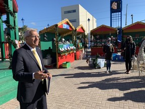 Nipissing MPP Vic Fedeli announced more than $5.5 million to four companies through the Northern Ontario Heritage Fund Corporation. Fedeli made the announcement Friday on the set of Too Close For Christmas, which is being filmed in front of the North Bay Museum.
