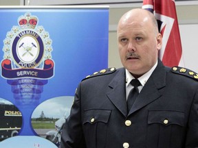 Timmins Police Services Chief John Gauthier says losing access to a COVID-19 database had little impact on the organization.  FILE PHOTO/THE DAILY PRESS