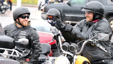 27th annual Bikers Rights Organization's toy run to benefit Women in Crisis (Algoma) at A&W, 659 Great Northern Rd., in Sault Ste. Marie, Ont., on Saturday, Sept. 12, 2020. (BRIAN KELLY/THE SAULT STAR/POSTMEDIA NETWORK)