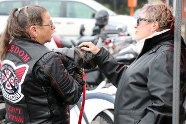 27th annual Bikers Rights Organization's toy run to benefit Women in Crisis (Algoma) at A&W, 659 Great Northern Rd., in Sault Ste. Marie, Ont., on Saturday, Sept. 12, 2020. (BRIAN KELLY/THE SAULT STAR/POSTMEDIA NETWORK)