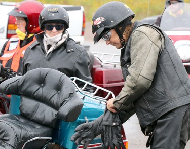 27th annual Bikers Rights Organization's toy run to benefit Women in Crisis (Algoma) at A&W, 659 Great Northern Rd., in Sault Ste. Marie, Ont., on Saturday, Sept. 12, 2020. (BRIAN KELLY/THE SAULT STAR/POSTMEDIA NETWORK)