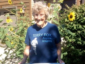 Exeter's Margaret Medd is doing 40 walks to commemorate the 40th anniversary of the Terry Fox Run. This is her 32nd year of participating.