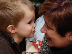 A photo of Benjamin "Benny" Pfister and his grandmother Judy Hall posted to Hall's Facebook page Thursday.
