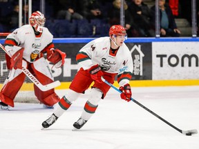 Cole Candella in action with the Odense Bulldogs in Denmark during the 2019-20 season.