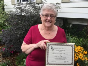 Shirley Bieman received an Honorary Life Membership to the Western Ontario Drama League at the Annual General Meeting in August. Normally the award would have been presented in person, however COVID had other plans. Bieman has been involved in the Kincardine Theatre Guild, acting as their president for many years.