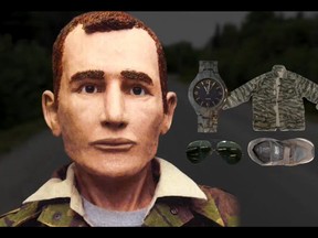 The Ontario Provincial Police provides an image, Wednesday, of a man whose remains were located in the Municipality of West Nipissing 10 years ago and are still unidentified. Screenshot