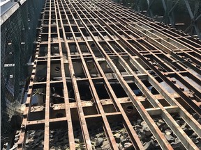 Some people are still crossing the La Vase River bridge, closed until next weekend until the decking can be replaced.
Submitted Photo